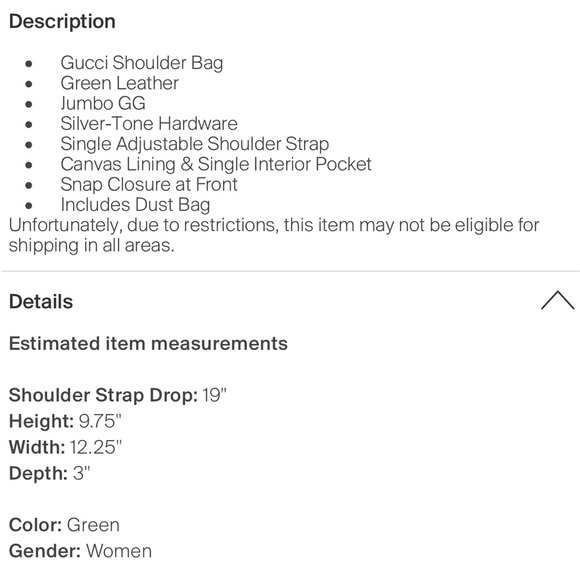 Green Jumbo GG Embossed Leather Medium Flap Messenger Bag used photo shoot - Picture 10 of 10